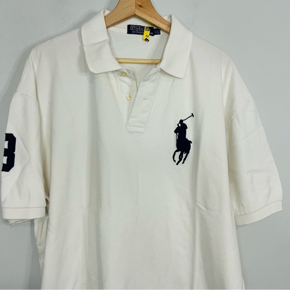 Vintage Polo RL White Big Pony Classic Polo 2XL - Picture 2 of 9